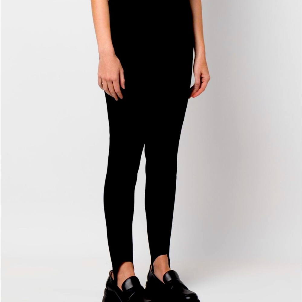 Claudie Pierlot- stirrup-cuff leggings black